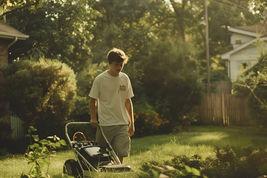 self propelled battery mower